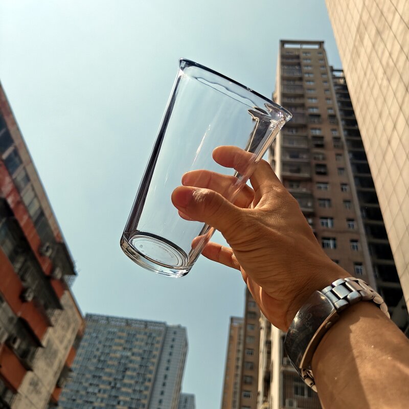 500ml Glass Drinking Cup Inverted Rim Water Tumbler