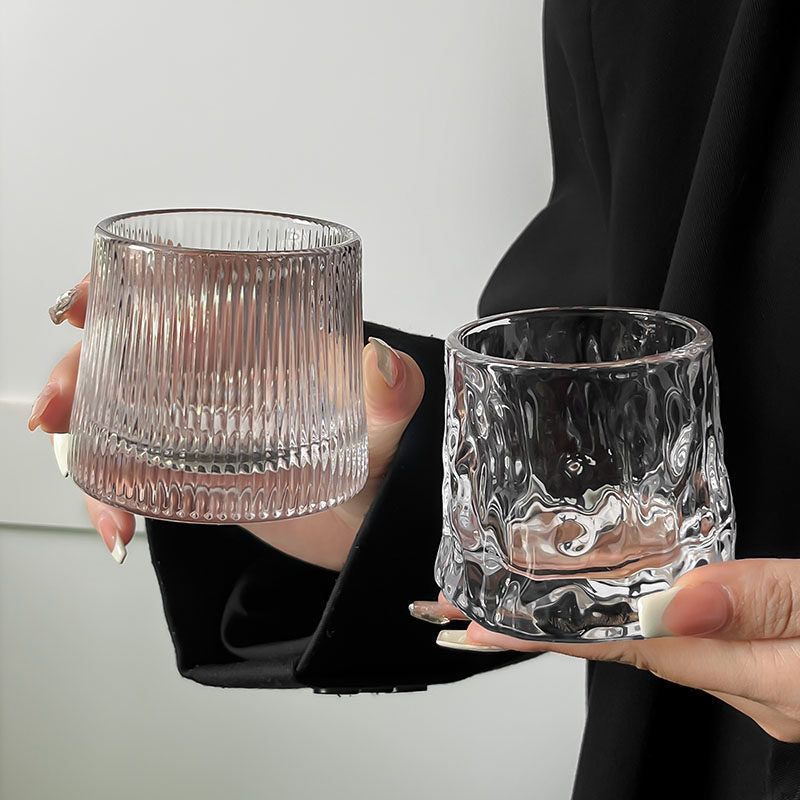 Vintage Glass Cup Espresso Iced Coffee Latte Cold Brew Drinkware