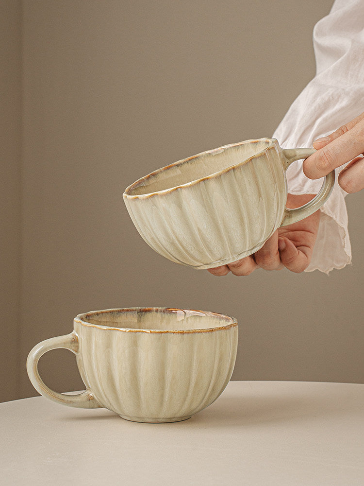 Large Capacity Ceramic Mug Milk Coffee Soup Oatmeal Cup